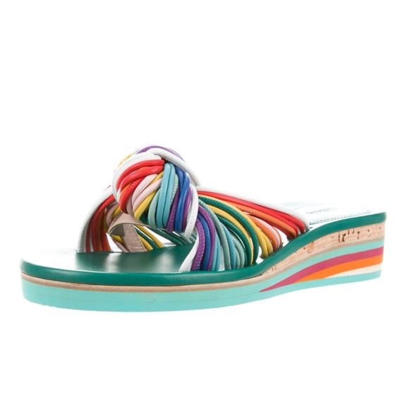 ❌SOLD❌Chloe Dante Sandals rainbow leather 7.5/8 - Picture 2 of 6